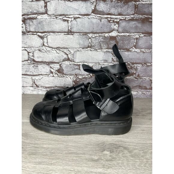 Dr. Martens Geraldo Black Leather Strap Gladiator Wedge Sandals Men’s 9M US/42EU - Picture 16 of 16